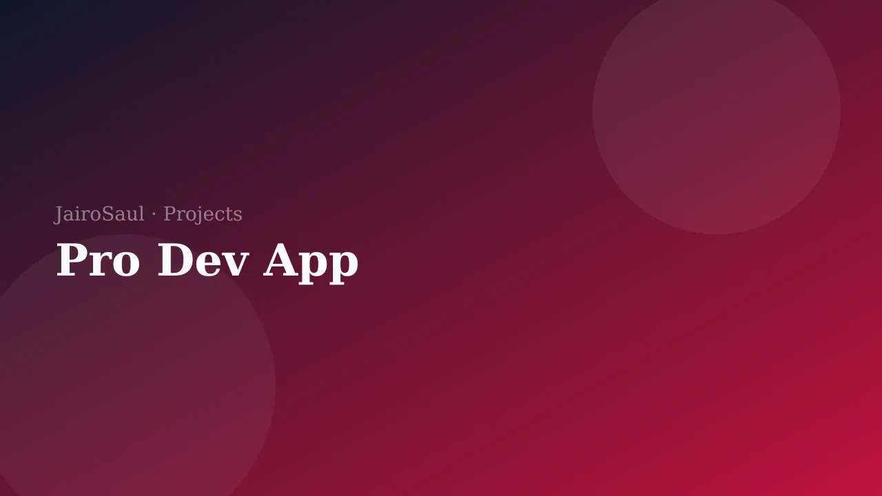 Pro Dev App